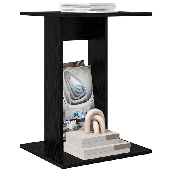 Schwarzer Beistelltisch Eichen-Optik 45x40x62,5cm