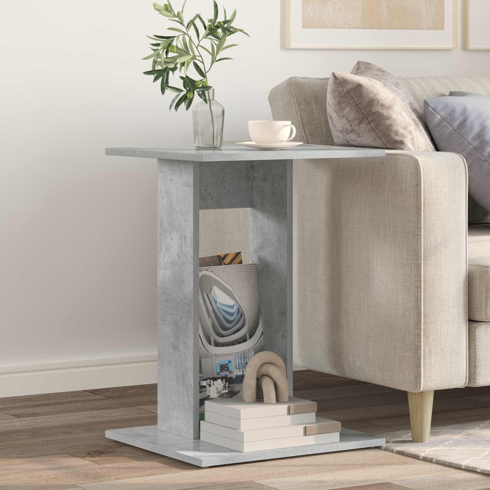 Beton Grau Beistelltisch 45x40x62,5 cm
