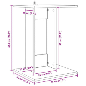 Beistelltisch Artisan Eiche 45x40x62,5 cm