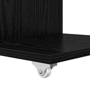 Beistelltisch mit Rollen, Schwarz Eiche, 40x35x60 cm