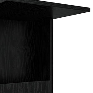 Beistelltisch mit Rollen, Schwarz Eiche, 40x35x60 cm