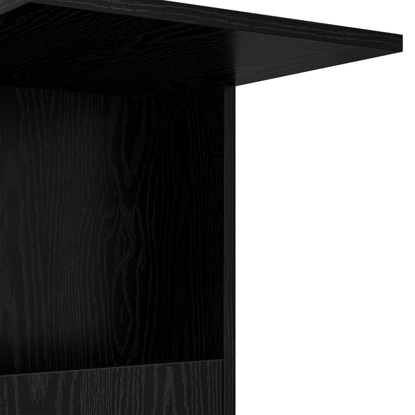 Beistelltisch mit Rollen, Schwarz Eiche, 40x35x60 cm