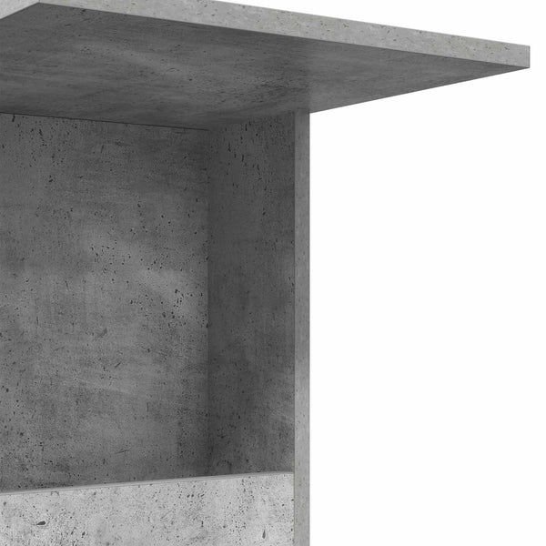 vidaXL Table d'appoint avec roue Béton Gris 40 x 35 x 60 cm Bois d'ingénierie