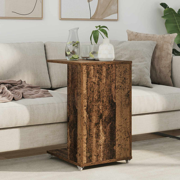Beistelltisch Altholz mit Rollen 40x35x60cm