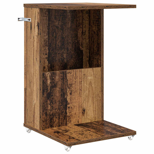 Beistelltisch Altholz mit Rollen 40x35x60cm