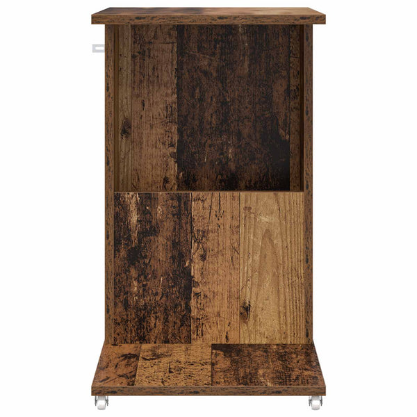 Beistelltisch Altholz mit Rollen 40x35x60cm
