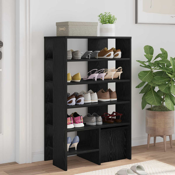 Schuhschrank mit Regal, Eichen-Optik
