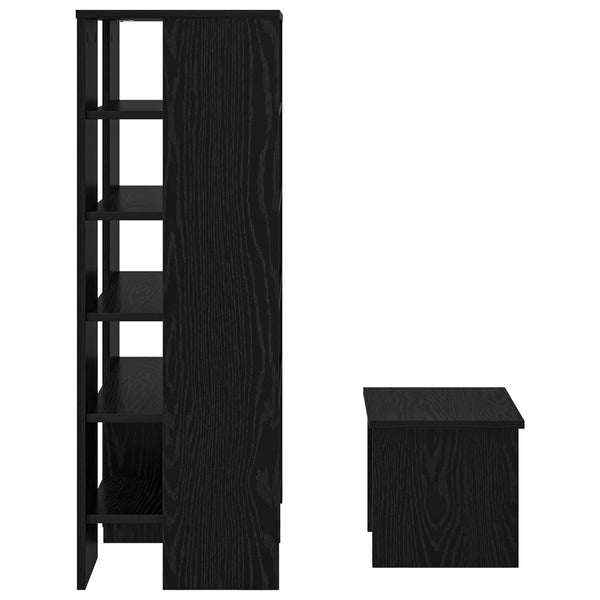 Schuhschrank mit Regal, Eichen-Optik