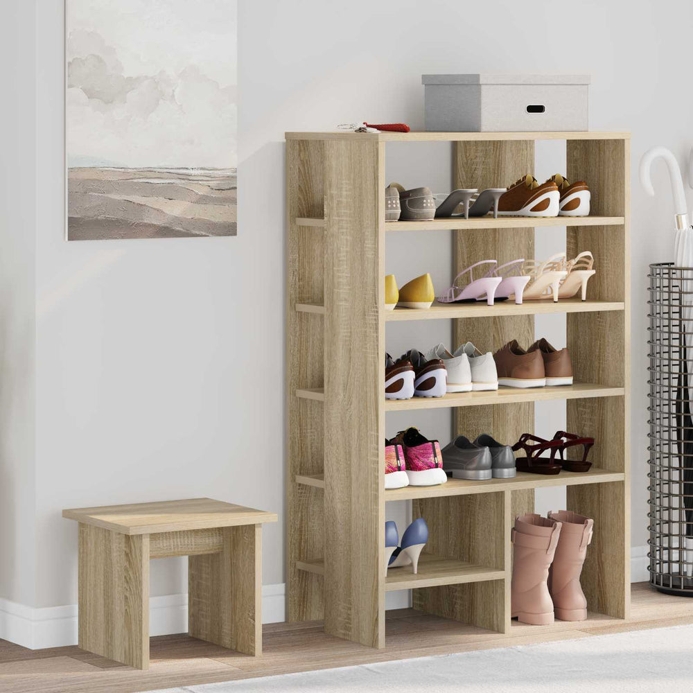 Schuhschrank Sonoma Eiche mit Regalen
