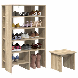 Schuhschrank Sonoma Eiche mit Regalen