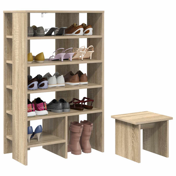 Schuhschrank Sonoma Eiche mit Regalen
