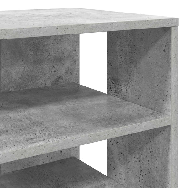Schuhschrank mit Regal Beton Grau