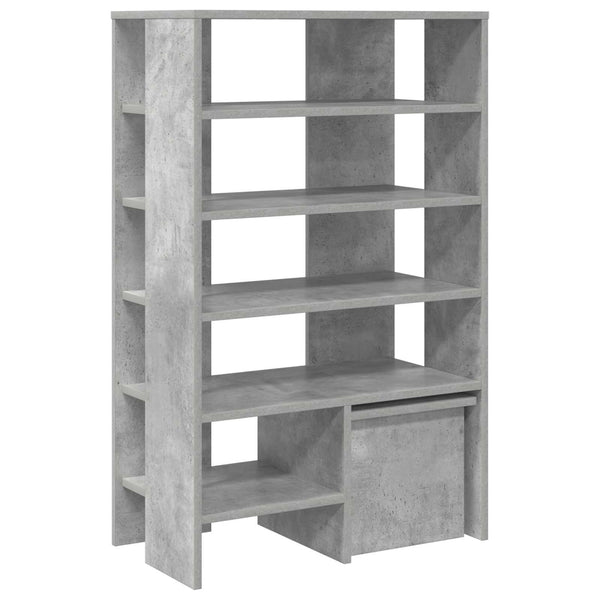 Schuhschrank mit Regal Beton Grau