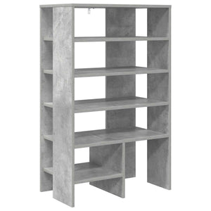Schuhschrank mit Regal Beton Grau