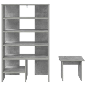 Schuhschrank mit Regal Beton Grau