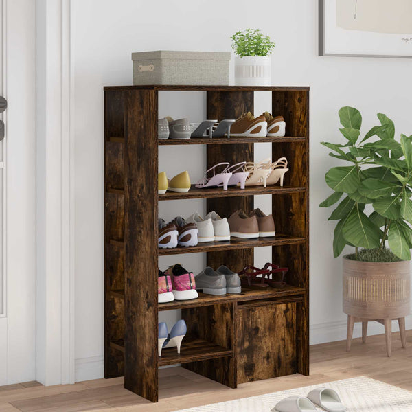 Schuhschrank mit Regal Geräucherte Eiche