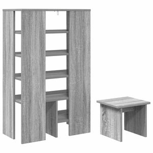 Schuhschrank mit Regal, Grau Sonoma