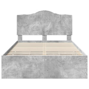 Bettrahmen Betongrau 120x190 cm