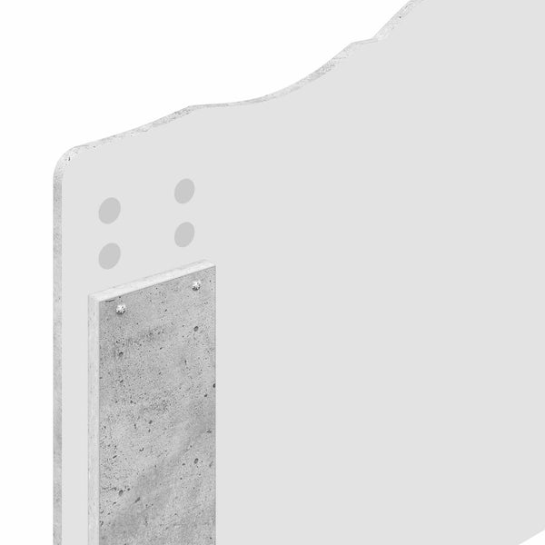 vidaXL Cadre de lit avec tiroirs Gris béton 90 x 190 cm Bois d'ingénierie