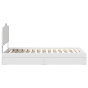 Stauraumbett Weiß 70x190 cm mit Schubladen