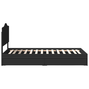Verstellbares Stauraumbett Schwarz 70x190 cm