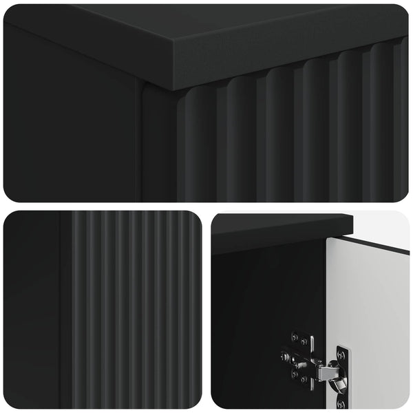 Schreibtisch mit Regal Schwarz 142,5 cm