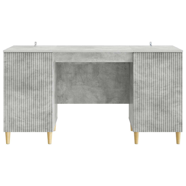 Schreibtisch Betongrau mit Tür 142,5 cm