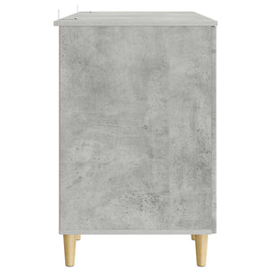 Schreibtisch Betongrau mit Tür 142,5 cm
