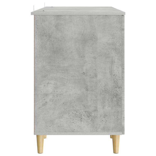 Schreibtisch Betongrau mit Tür 142,5 cm