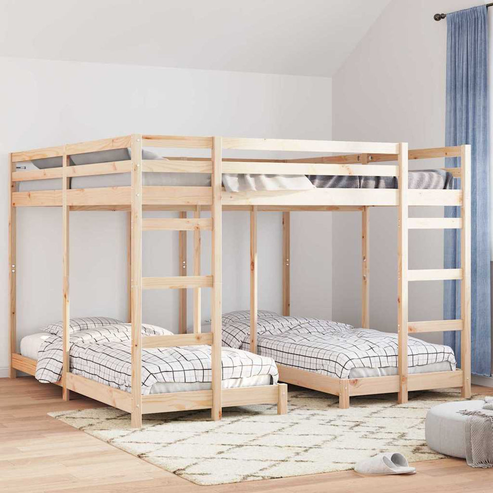 Dreifach Etagenbett 80/200 Kiefer massiv