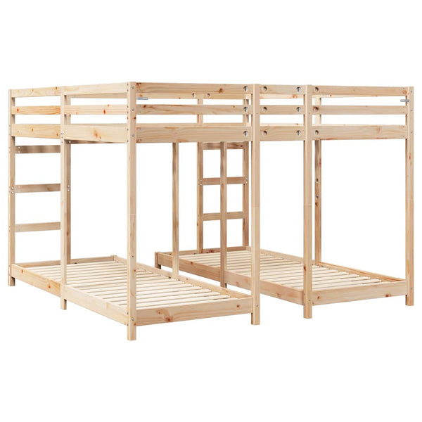 Dreifach Etagenbett 80/200 Kiefer massiv