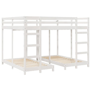 Dreifach Etagenbett 160x200 cm Weiß