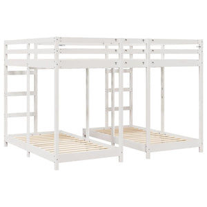 Dreifach Etagenbett 160x200 cm Weiß