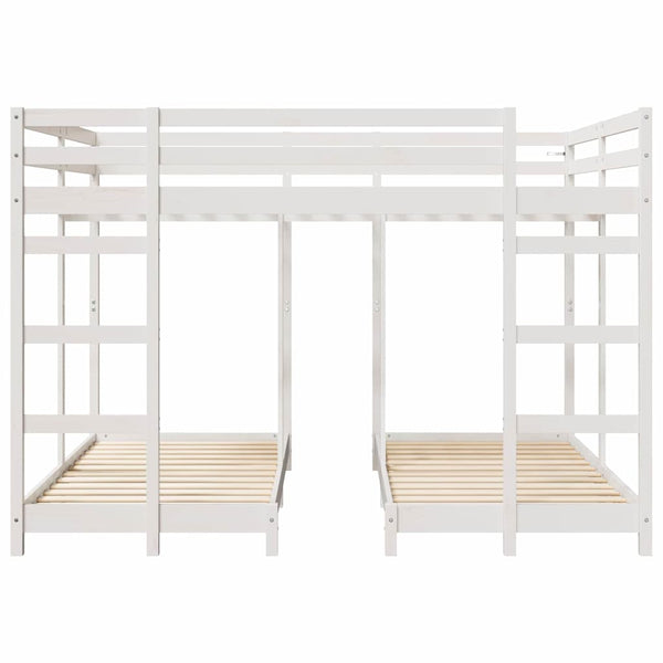 Dreifach Etagenbett 160x200 cm Weiß