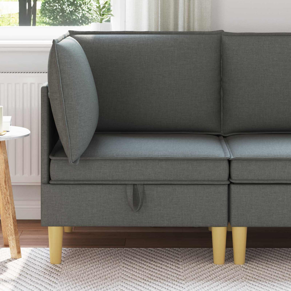 vidaXL Coffre de rangement Gris foncé
