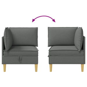 vidaXL Storage Ottoman Dark Grey