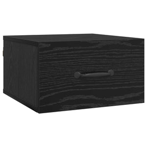 vidaXL Table de chevet Noir aspect chêne 35 x 35 x 20 cm Bois d'ingénierie