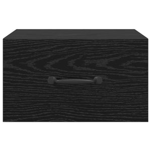 vidaXL Table de chevet Noir aspect chêne 35 x 35 x 20 cm Bois d'ingénierie