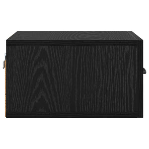 vidaXL Table de chevet Noir aspect chêne 35 x 35 x 20 cm Bois d'ingénierie