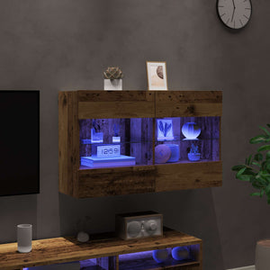 Meuble TV mural vidaXL en bois de récupération 98,5 x 30 x 60,5 cm en bois d'ingénierie
