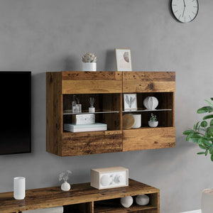 Meuble TV mural vidaXL en bois de récupération 98,5 x 30 x 60,5 cm en bois d'ingénierie