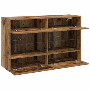 Meuble TV mural vidaXL en bois de récupération 98,5 x 30 x 60,5 cm en bois d'ingénierie