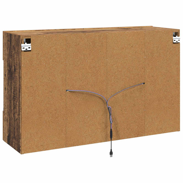 Meuble TV mural vidaXL en bois de récupération 98,5 x 30 x 60,5 cm en bois d'ingénierie