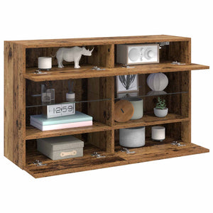 Meuble TV mural vidaXL en bois de récupération 98,5 x 30 x 60,5 cm en bois d'ingénierie