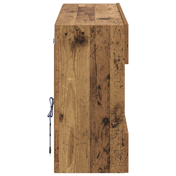 Meuble TV mural vidaXL en bois de récupération 98,5 x 30 x 60,5 cm en bois d'ingénierie