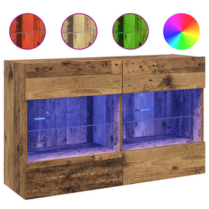 Meuble TV mural vidaXL en bois de récupération 98,5 x 30 x 60,5 cm en bois d'ingénierie
