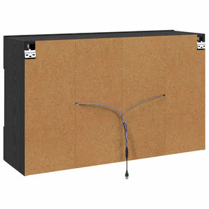TV-Wandschrank mit LED, Schwarz Eiche
