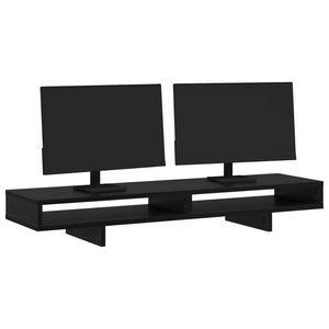 vidaXL Support de moniteur noir 100 x 27 x 15 cm, aggloméré