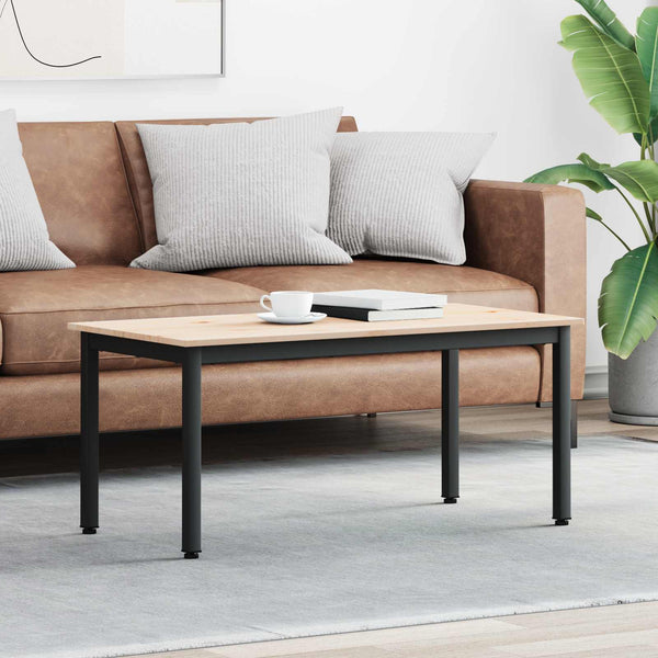 vidaXL Table basse naturel 100 x 50 x 45 cm Bois de pin massif