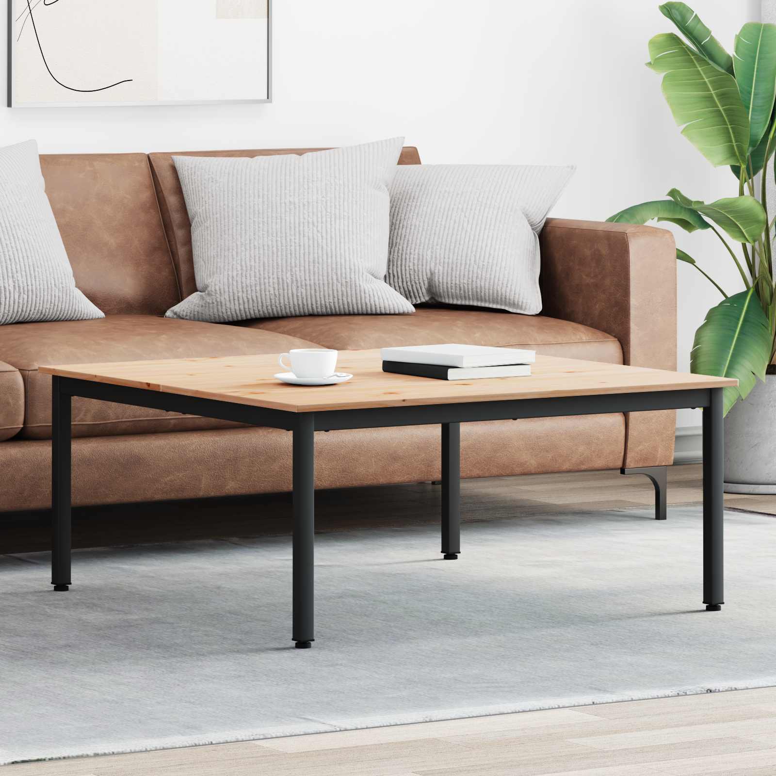 Couchtisch Kiefer Massivholz 100x100 cm